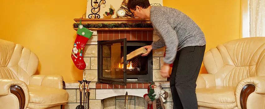 Rusted Metal Fireplace Restoration in Suffolk, Virginia